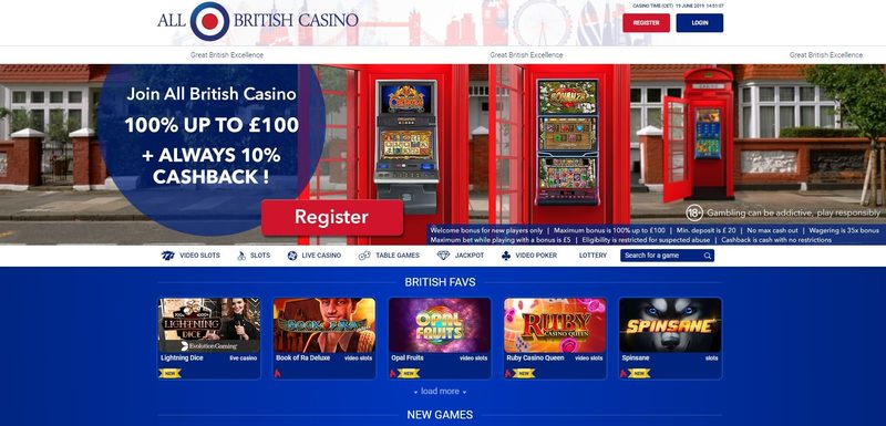 All British Casino Homepage