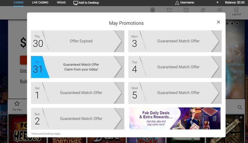 All Slots Casino Calendar Promotions