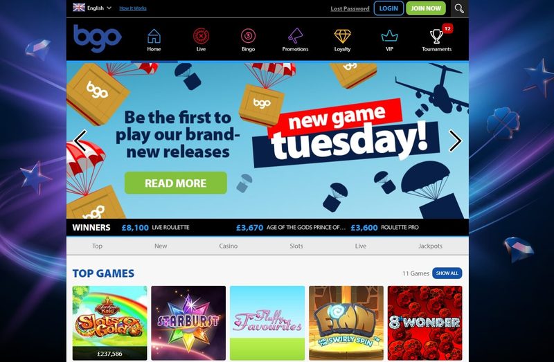bgo Casino Homepage