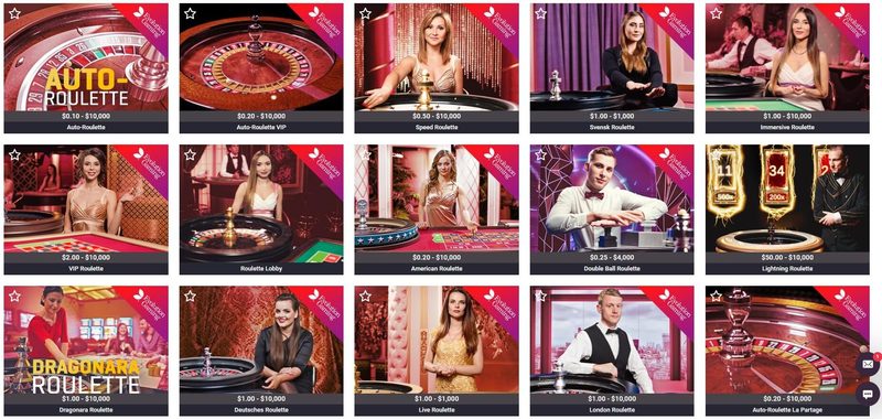 Guts Casino Live Roulette Games