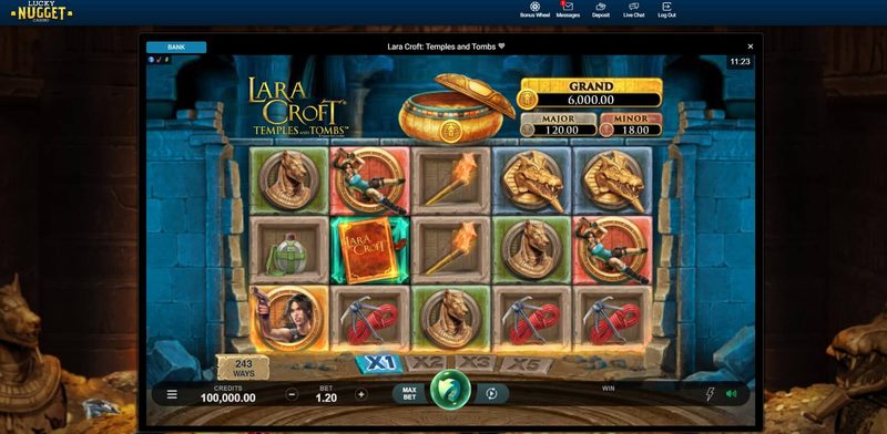 Tomb Raider at Lucky Nugget