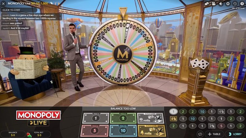 Live Monopoly at Lucky Nugget