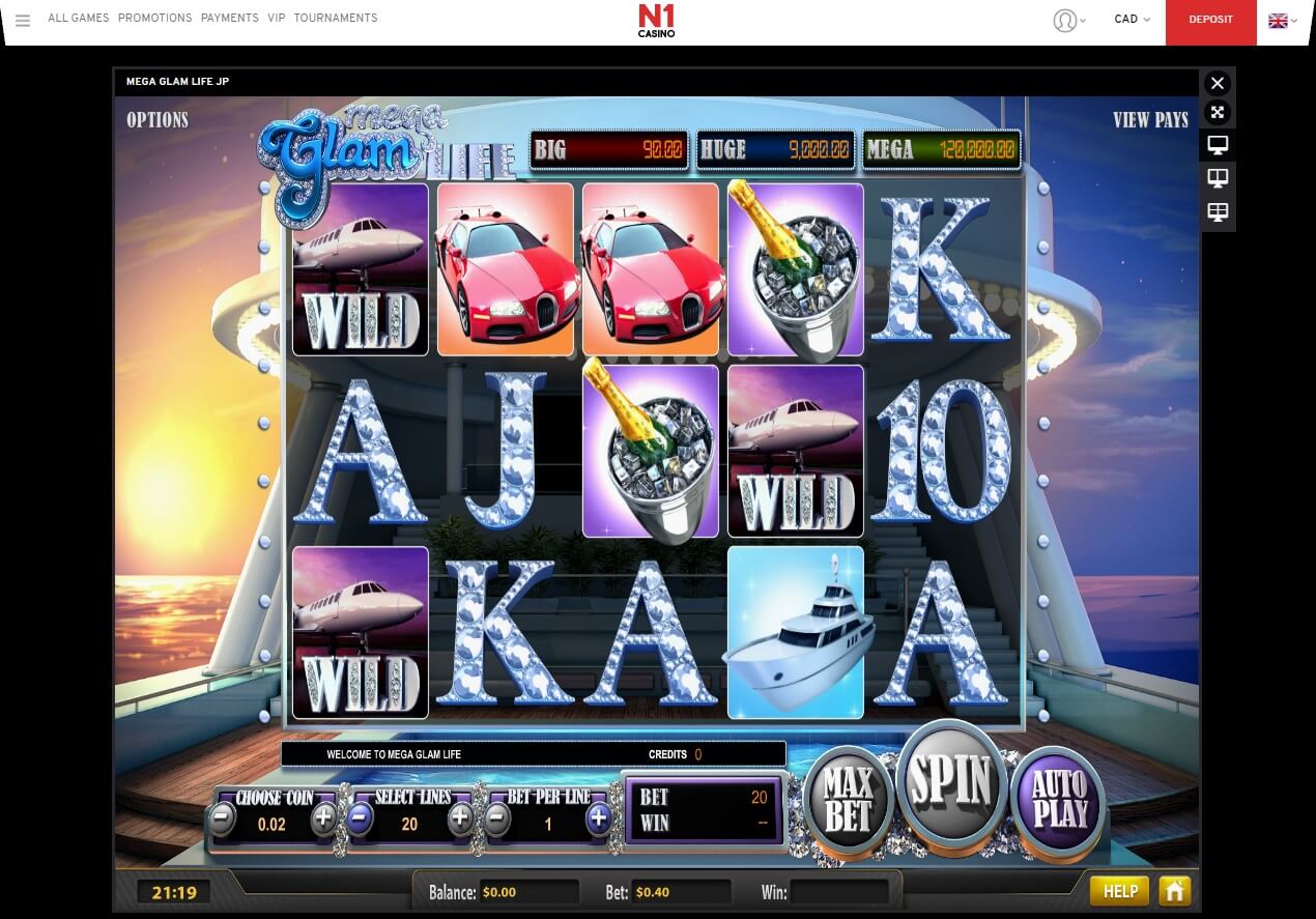Mega Glam Live Online Slot