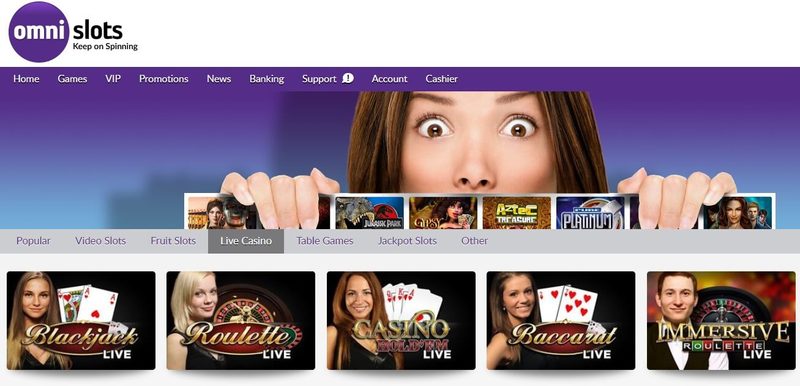 Omni Slots Live Casino Games