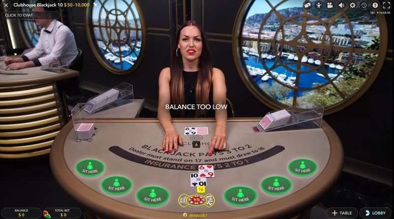 Party Casino Live Club House Blackjack