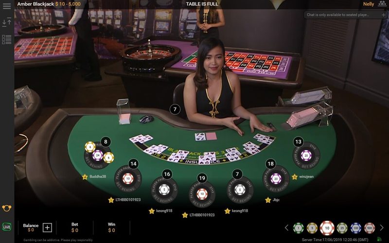 Playtech Amber Blackjack Live Game Online Slot